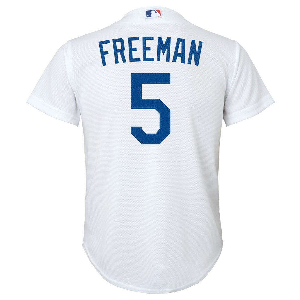 Youth Freddie Freeman Los Angeles Dodgers White Home Replica Player Jersey Official Team Jersey Sports Fan Apparel Official MLB Team Jersey Baseball