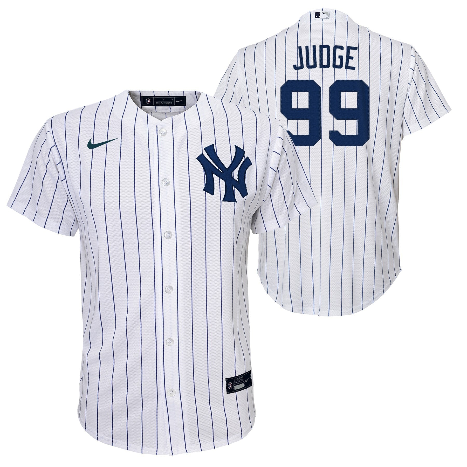 Youth Aaron Judge New York Yankees White Home Replica Player Jersey Official Team Jersey Sports Fan Apparel Official MLB Team Jersey Baseball Fan