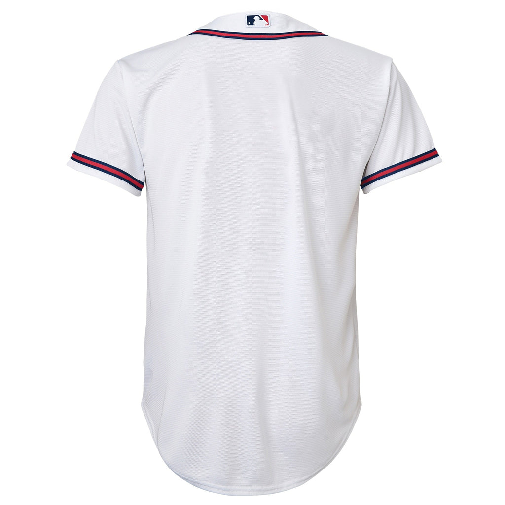 NIKE Youth Atlanta Braves Home White Replica Jersey Official Team Jersey Sports Fan Apparel Official MLB Team Jersey Baseball Fan Apparel