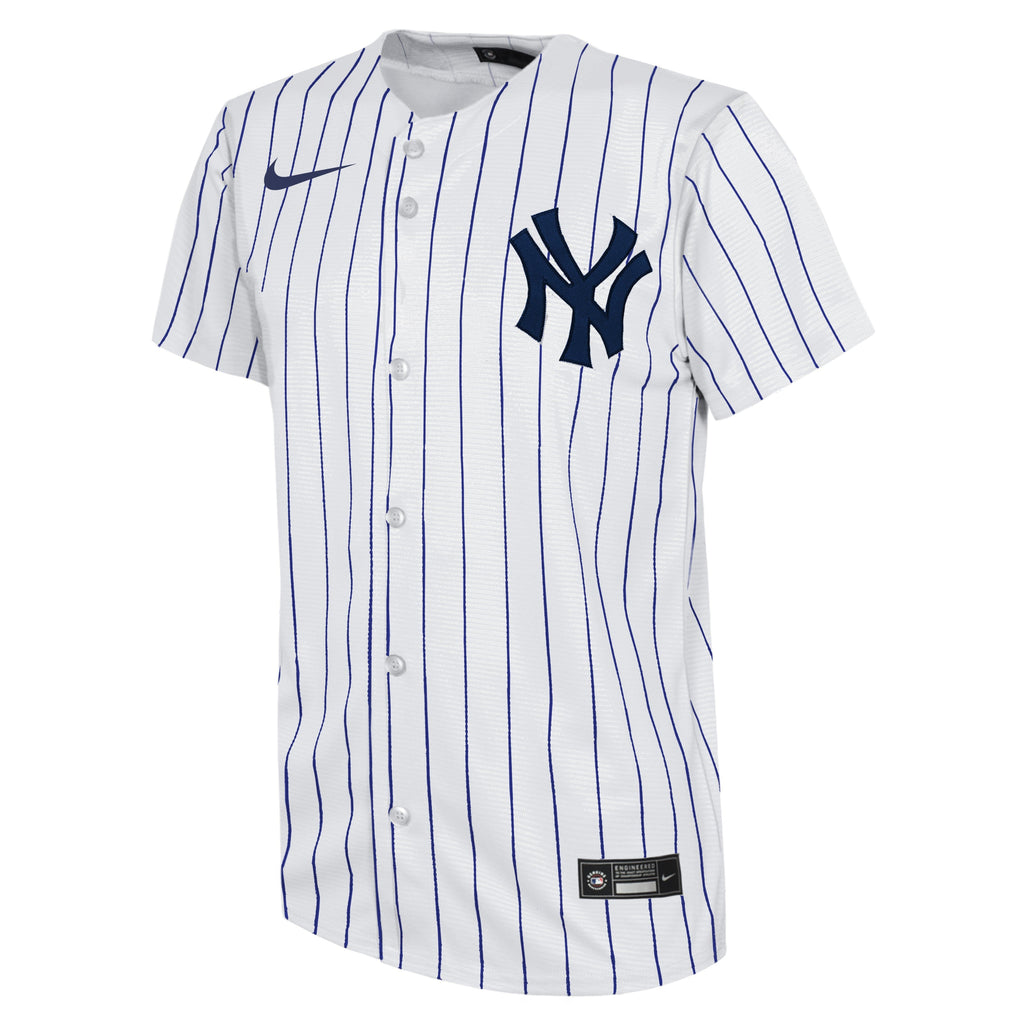 Youth New York Yankees White Home Game Blank Nike Replica Jersey Official Team Jersey Sports Fan Apparel Official MLB Team Jersey Baseball Fan Apparel