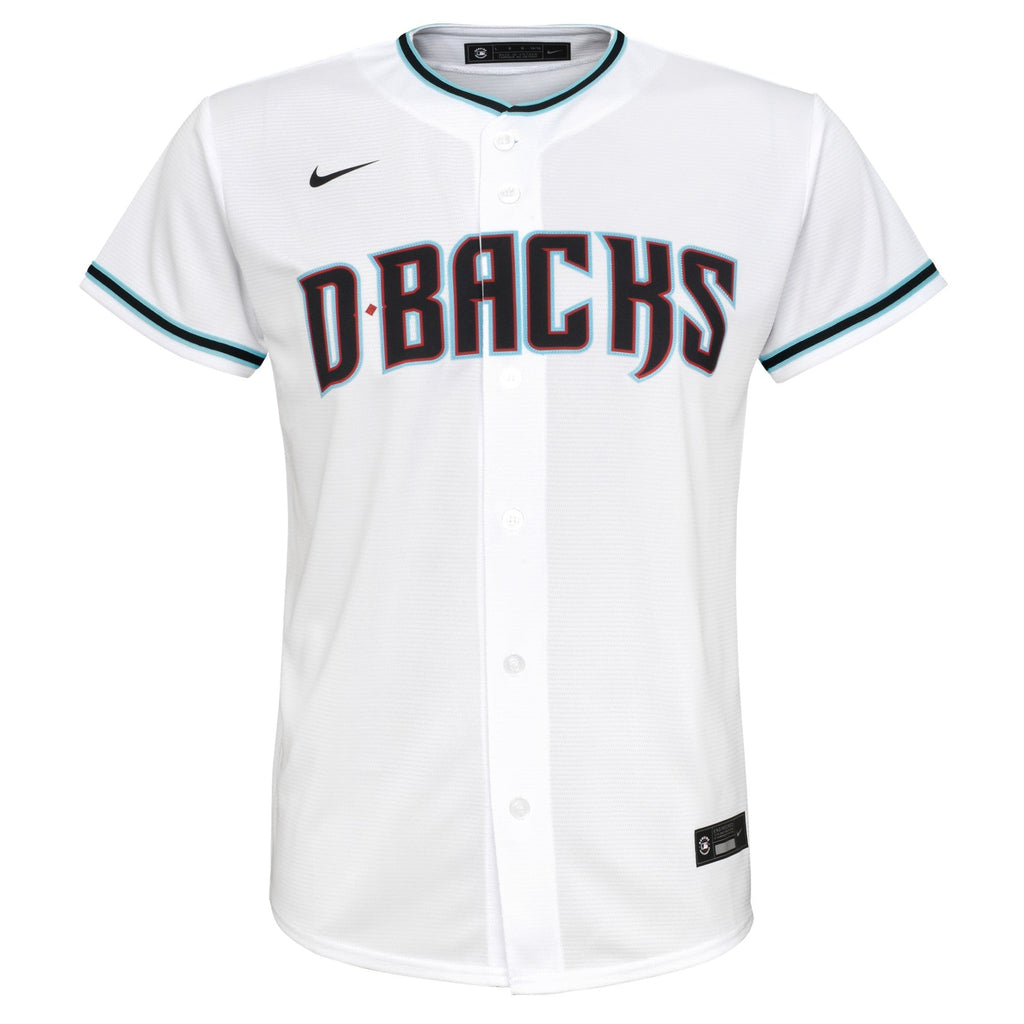 Youth Corbin Carroll Arizona Diamondbacks White Home Replica NIKE Screen Print Jersey Official Team Jersey Sports Fan Apparel Official MLB Team