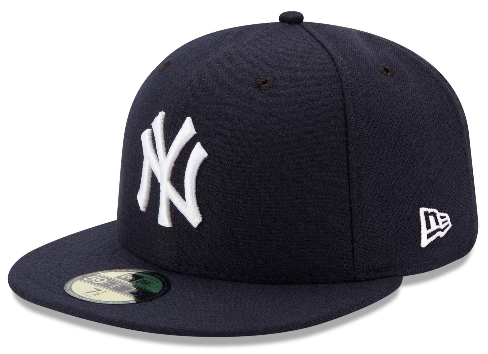 Men s New York Yankees New Era Navy Game Authentic Collection On-Field 59FIFTY Fitted Hat Official Team Hat Sports Fan Cap Official MLB Team Hat