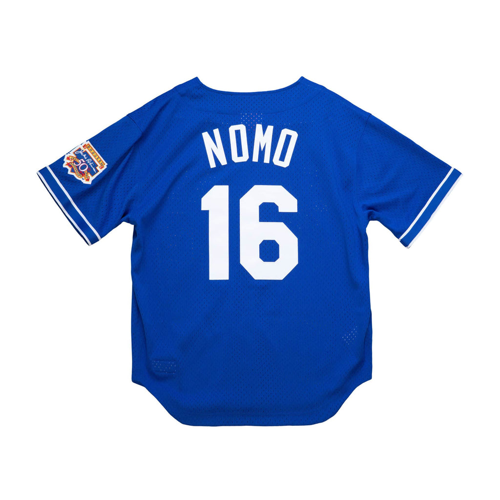 Men s Los Angeles Dodgers Hideo Nomo Mitchell And Ness Royal Cooperstown Collection Mesh Batting Practice Jersey Official Team Jersey Sports Fan