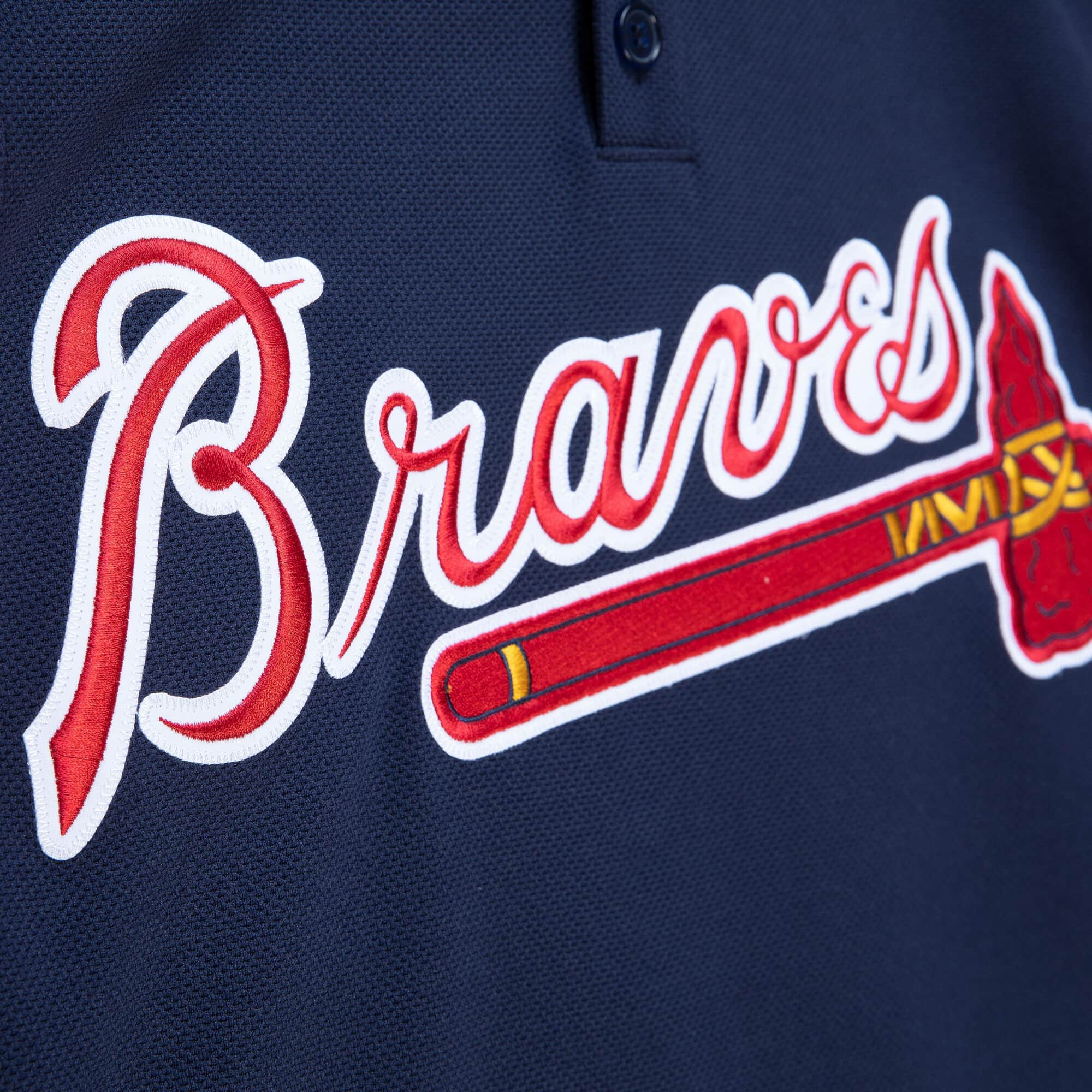 Men s Atlanta Braves Chipper Jones 2003 Mitchell And Ness Navy Cooperstown Batting Practice Jersey Official Team Jersey Sports Fan Apparel Official