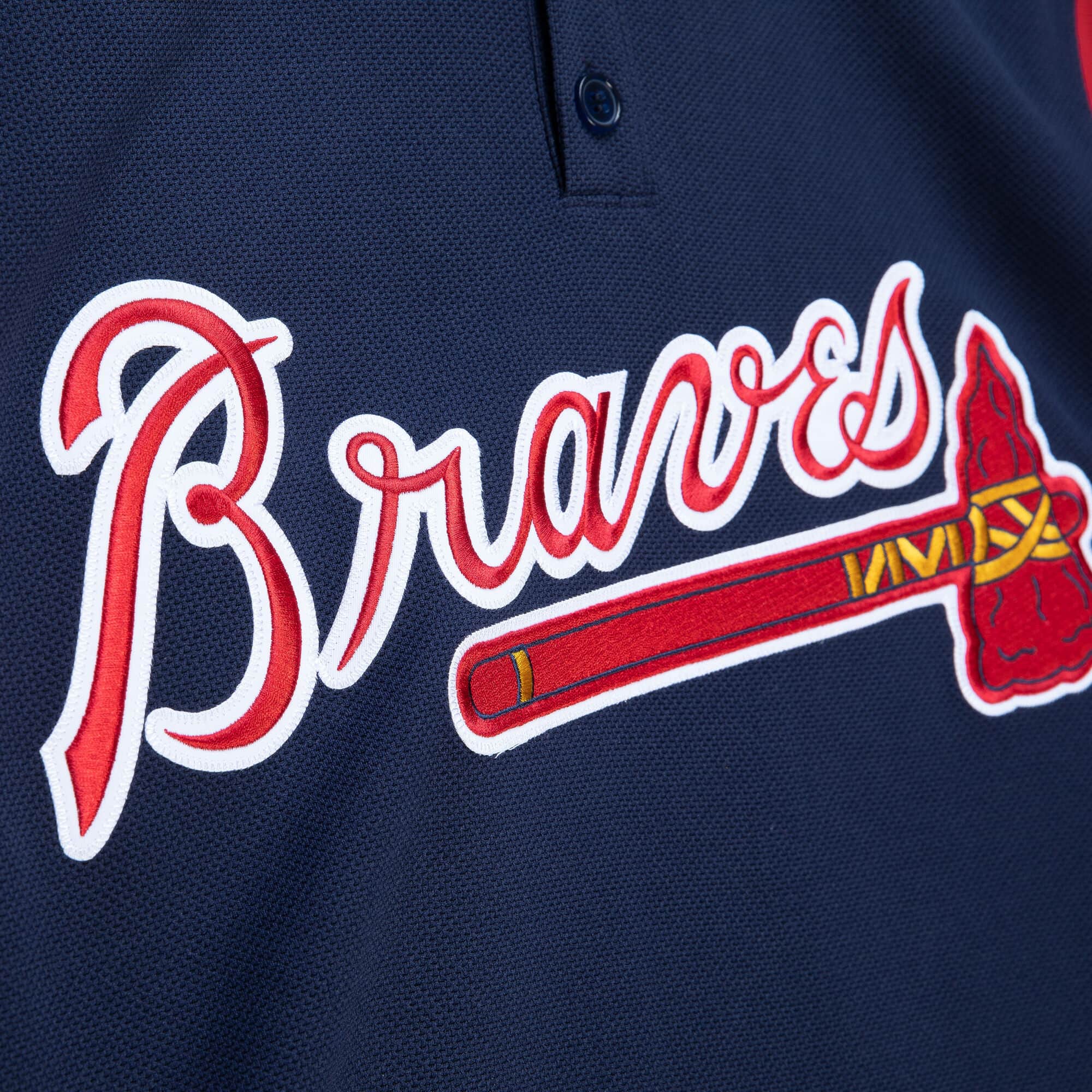 Men s Atlanta Braves Greg Maddux 2003 Mitchell And Ness Navy Cooperstown Batting Practice Jersey Official Team Jersey Sports Fan Apparel Official MLB