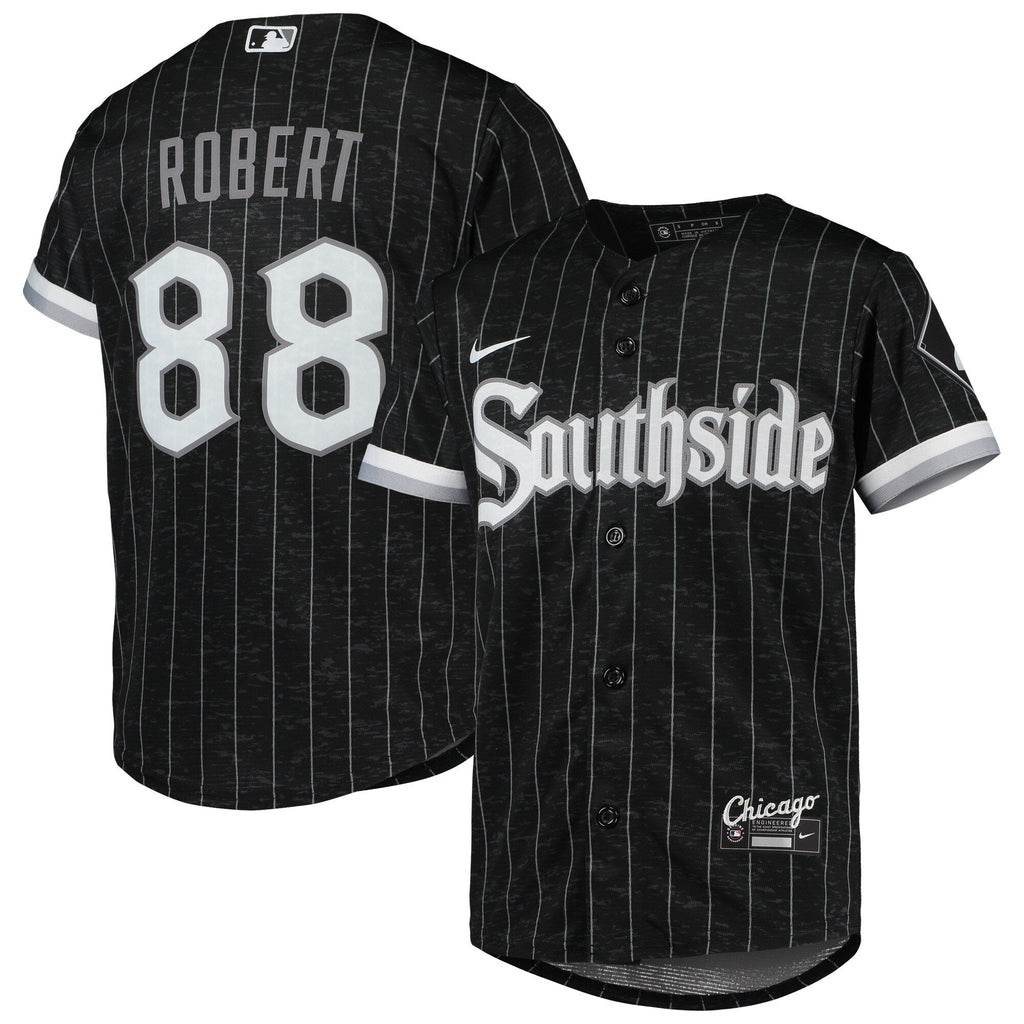 Youth Chicago White Sox Luis Robert Nike Black Anthracite City Connect Replica Player Jersey Official Team Jersey Sports Fan Apparel Official MLB