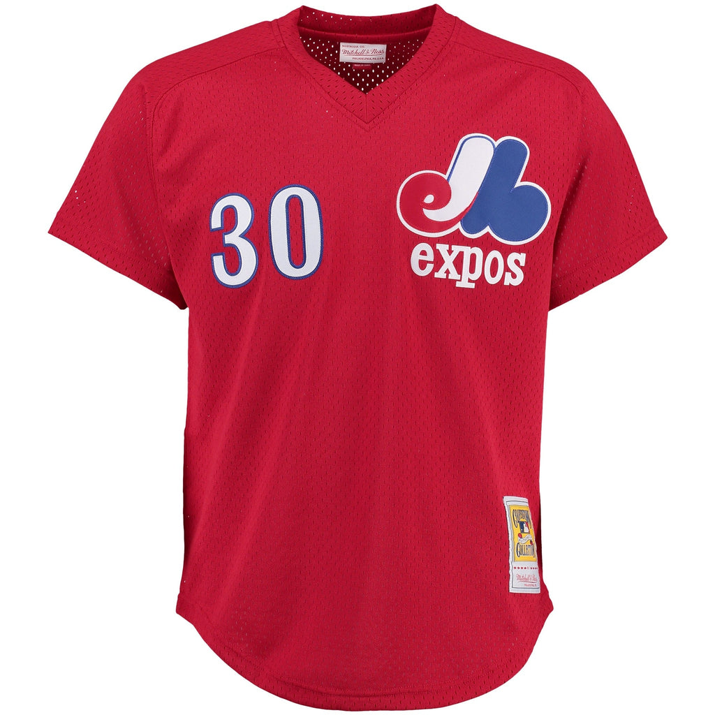 Tim Raines Montreal Expos Mitchell And Ness Batting Practice Jersey - Red Official Team Jersey Sports Fan Apparel Official MLB Team Jersey Baseball