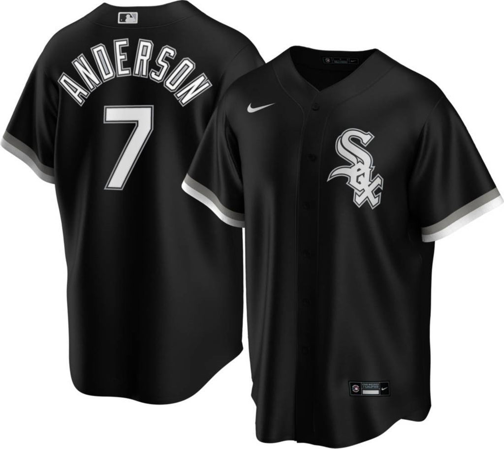 Men s Chicago White Sox Tim Anderson Nike Black Alternate Replica Player Name Jersey Official Team Jersey Sports Fan Apparel Official MLB Team Jersey