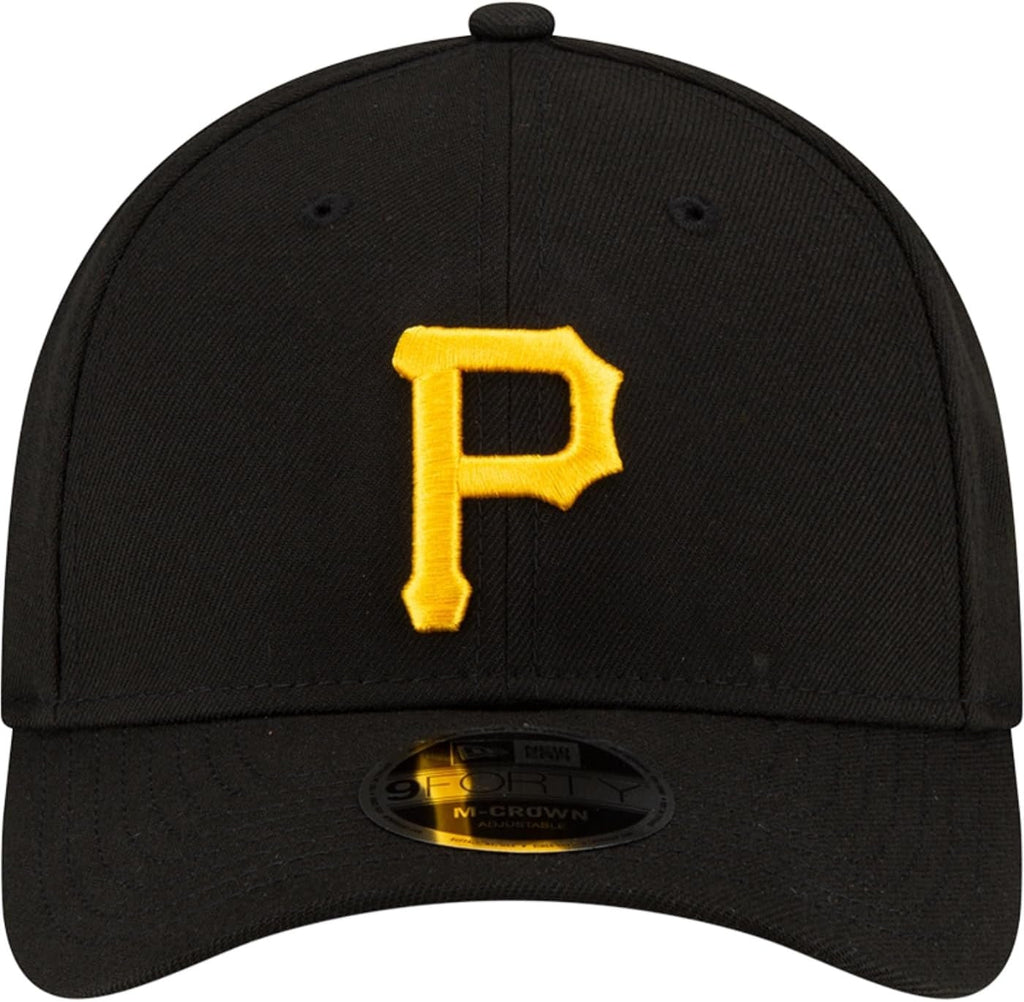 Pittsburgh Pirates MLB 9FORTY M Crown Snapback New Era Black Yellow Official Team Hat Sports Fan Cap Official MLB Team Hat Baseball Fan Cap