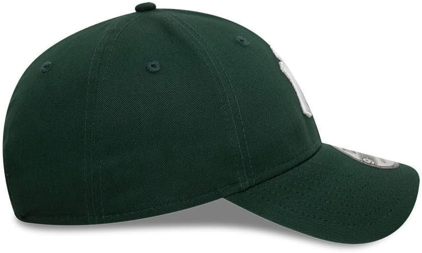 New York Yankees MLB League Essential 9FORTY Strapback New Era Dark Green White Official Team Hat Sports Fan Cap Official MLB Team Hat Baseball Fan