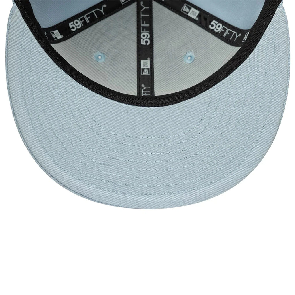 New York Yankees MLB League Essential 59FIFTY Fitted Cap New Era Light Blue Official Team Hat Sports Fan Cap Official MLB Team Hat Baseball Fan Cap