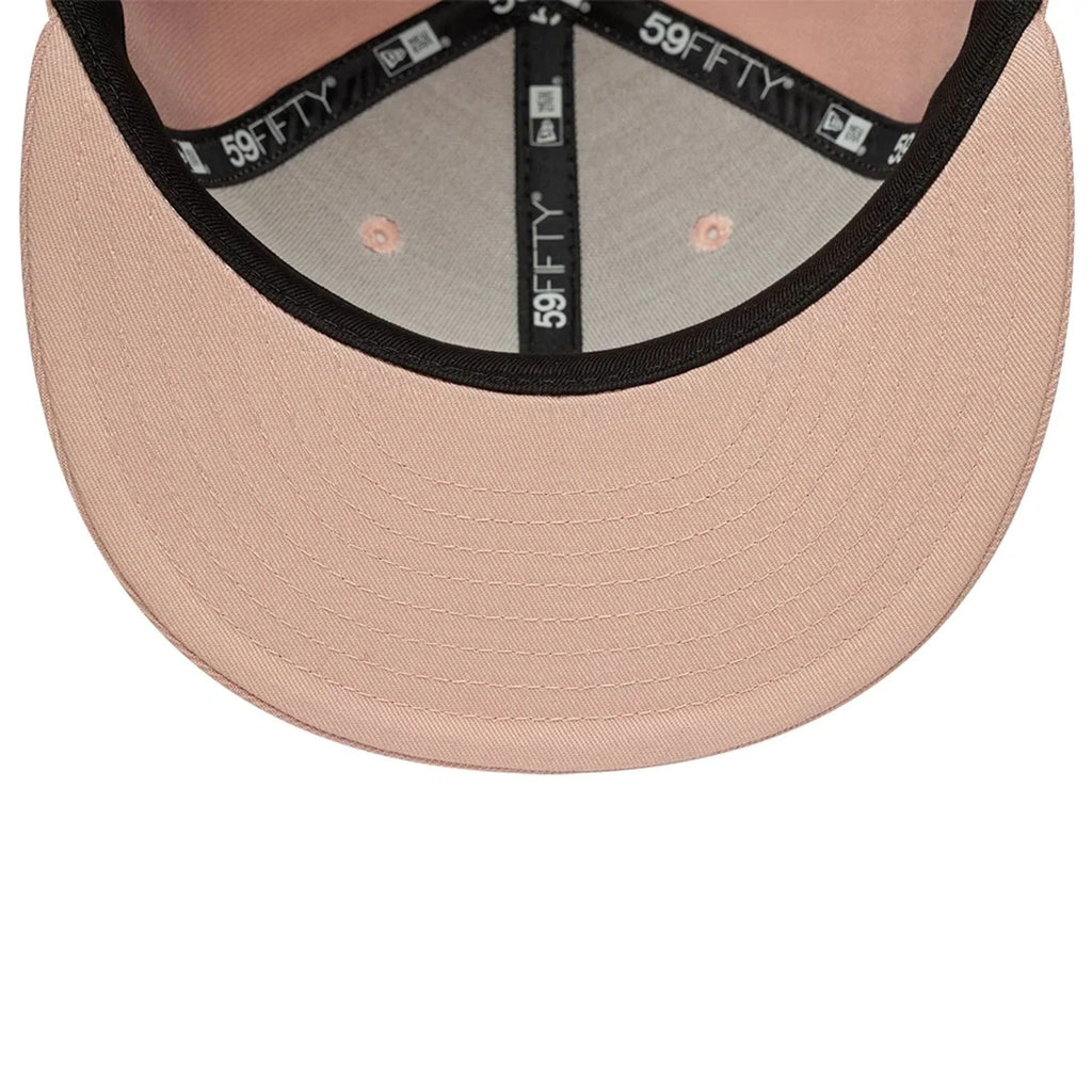 New York Yankees MLB League Essential 59FIFTY Fitted Cap New Era Pink White Official Team Hat Sports Fan Cap Official MLB Team Hat Baseball Fan Cap