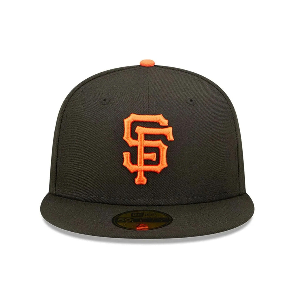 San Francisco Giants MLB AC Perf 59FIFTY Fitted New Era Black Orange Official Team Hat Sports Fan Cap Official MLB Team Hat Baseball Fan Cap