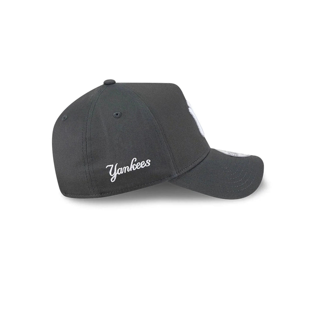 New York Yankees MLB Script A-Frame Snapback New Era Grey Official Sports Fan Gear Popular Style Baseball Fan Gear