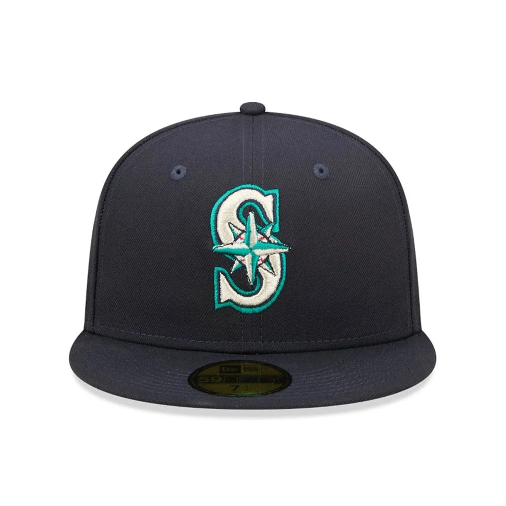 Seattle Mariners MLB AC Perf 59Fifty Fitted New Era Navy Blue Official Team Hat Sports Fan Cap Official MLB Team Hat Baseball Fan Cap