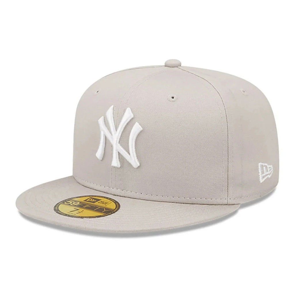New York Yankees MLB League Essential 59FIFTY Fitted New Era Stone Official Team Hat Sports Fan Cap Official MLB Team Hat Baseball Fan Cap
