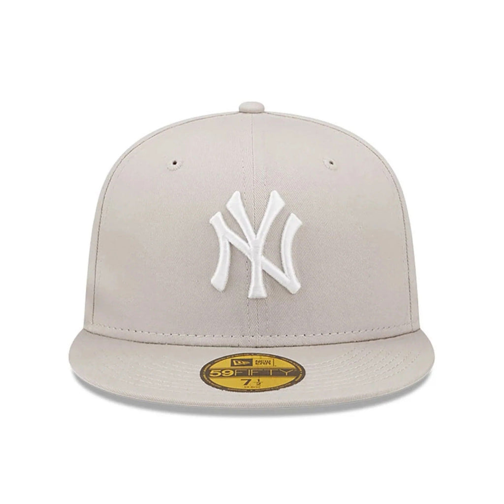 New York Yankees MLB League Essential 59FIFTY Fitted New Era Stone Official Team Hat Sports Fan Cap Official MLB Team Hat Baseball Fan Cap