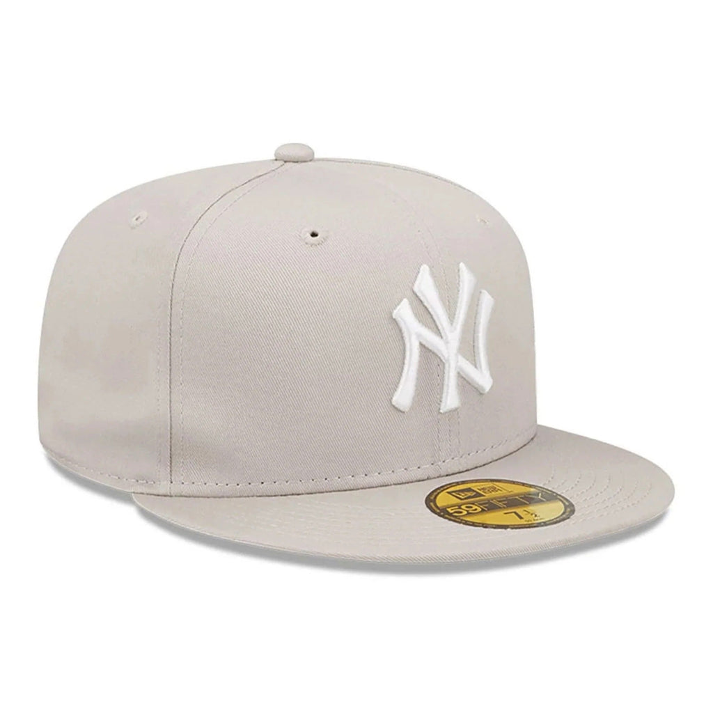 New York Yankees MLB League Essential 59FIFTY Fitted New Era Stone Official Team Hat Sports Fan Cap Official MLB Team Hat Baseball Fan Cap