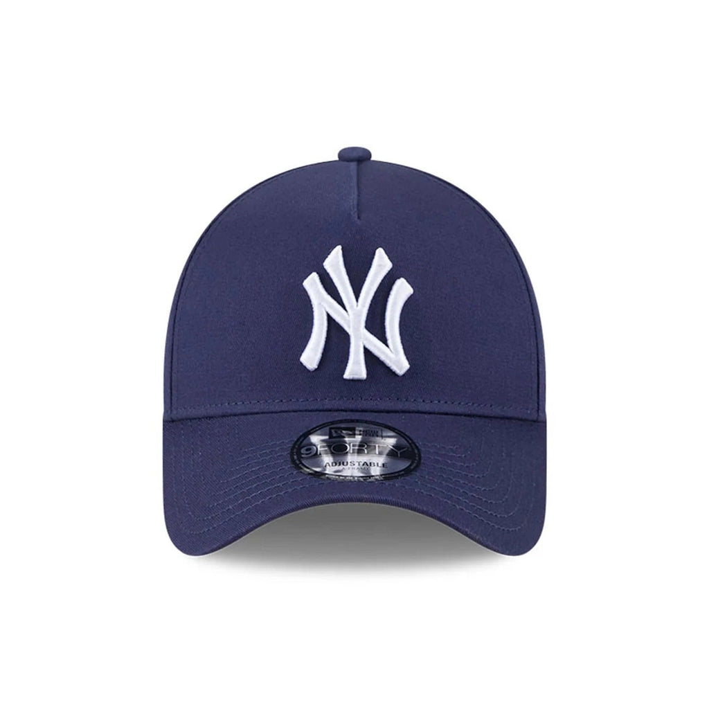 New York Yankees MLB Script A-Frame Snapback New Era Navy Official Sports Fan Gear Popular Style Baseball Fan Gear