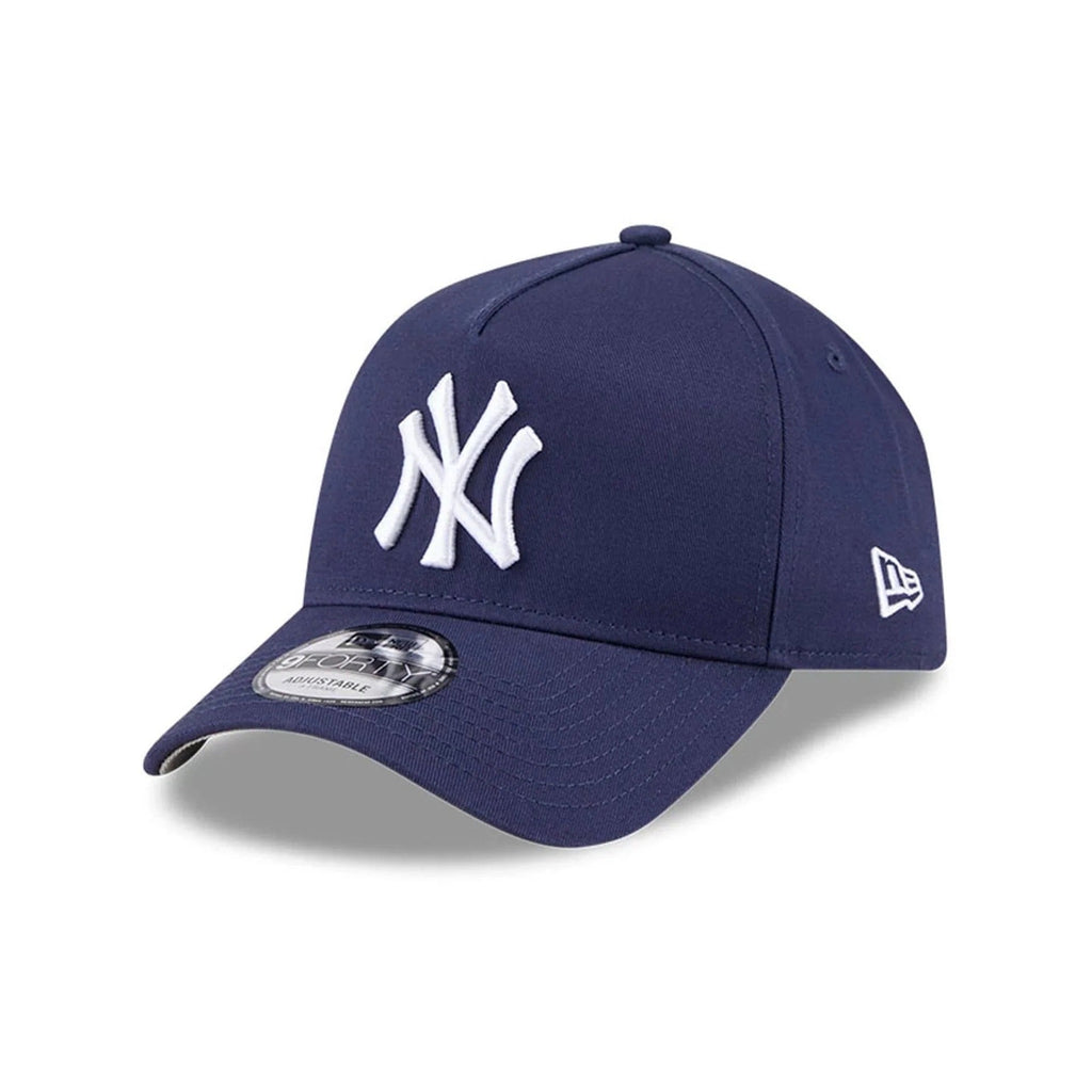 New York Yankees MLB Script A-Frame Snapback New Era Navy Official Sports Fan Gear Popular Style Baseball Fan Gear
