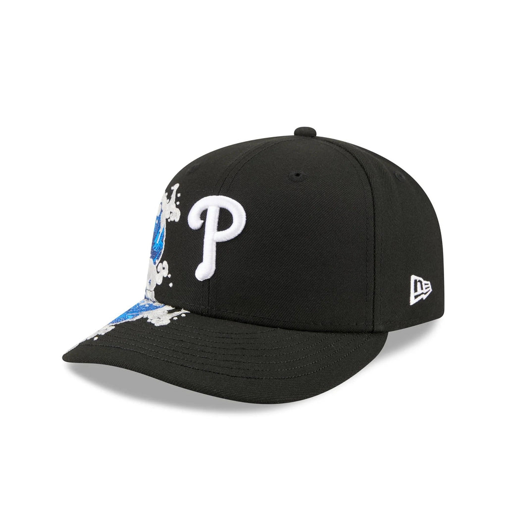 Philadelphia Phillies MLB Waves 59FIFTY Fitted New Era Black White Official Team Hat Sports Fan Cap Official MLB Team Hat Baseball Fan Cap