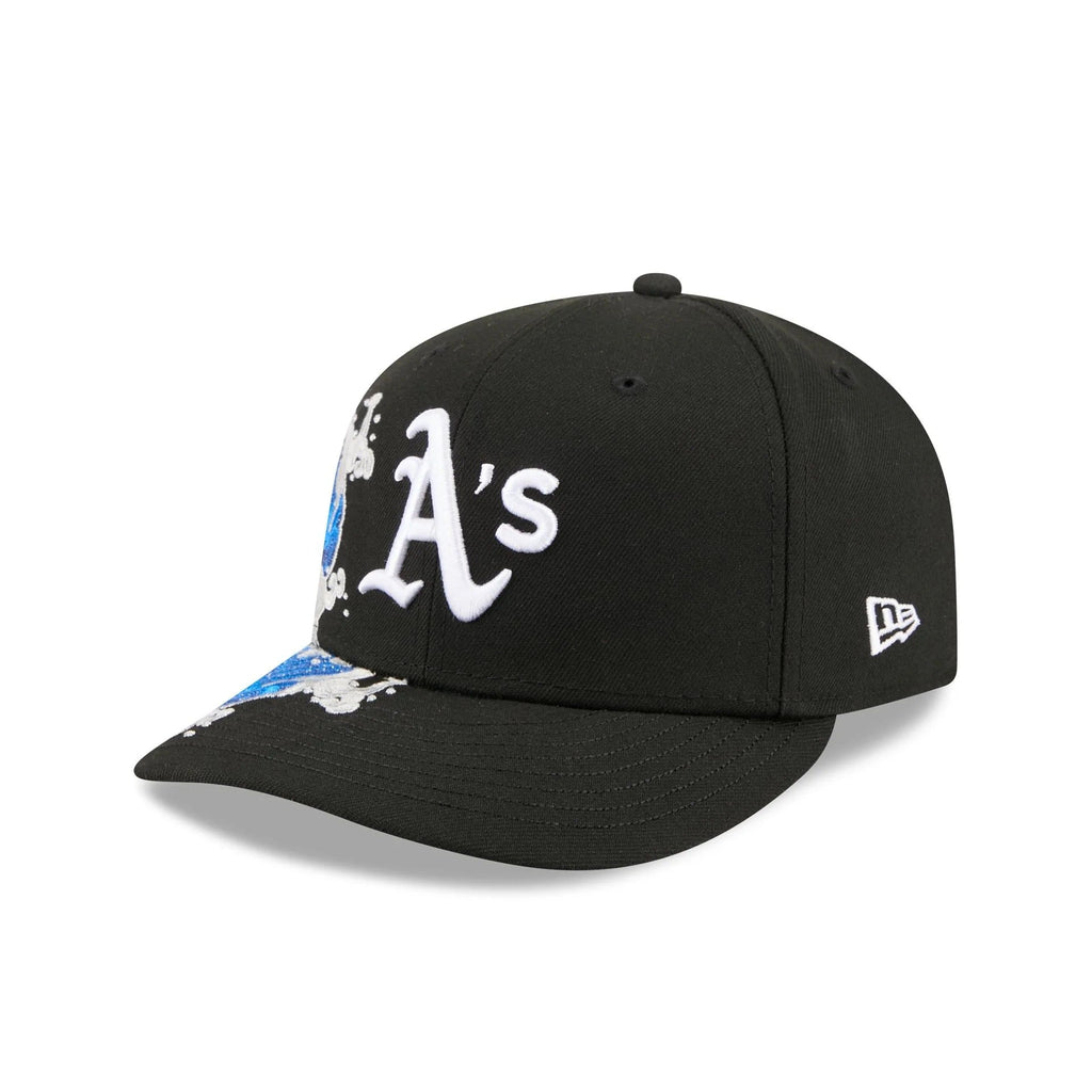 Oakland Athletics MLB Waves 59FIFTY Fitted New Era Black White Official Team Hat Sports Fan Cap Official MLB Team Hat Baseball Fan Cap