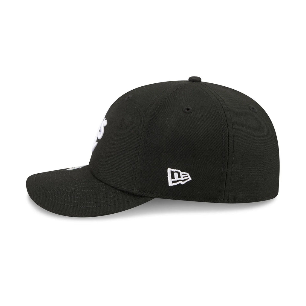 Oakland Athletics MLB Waves 59FIFTY Fitted New Era Black White Official Team Hat Sports Fan Cap Official MLB Team Hat Baseball Fan Cap