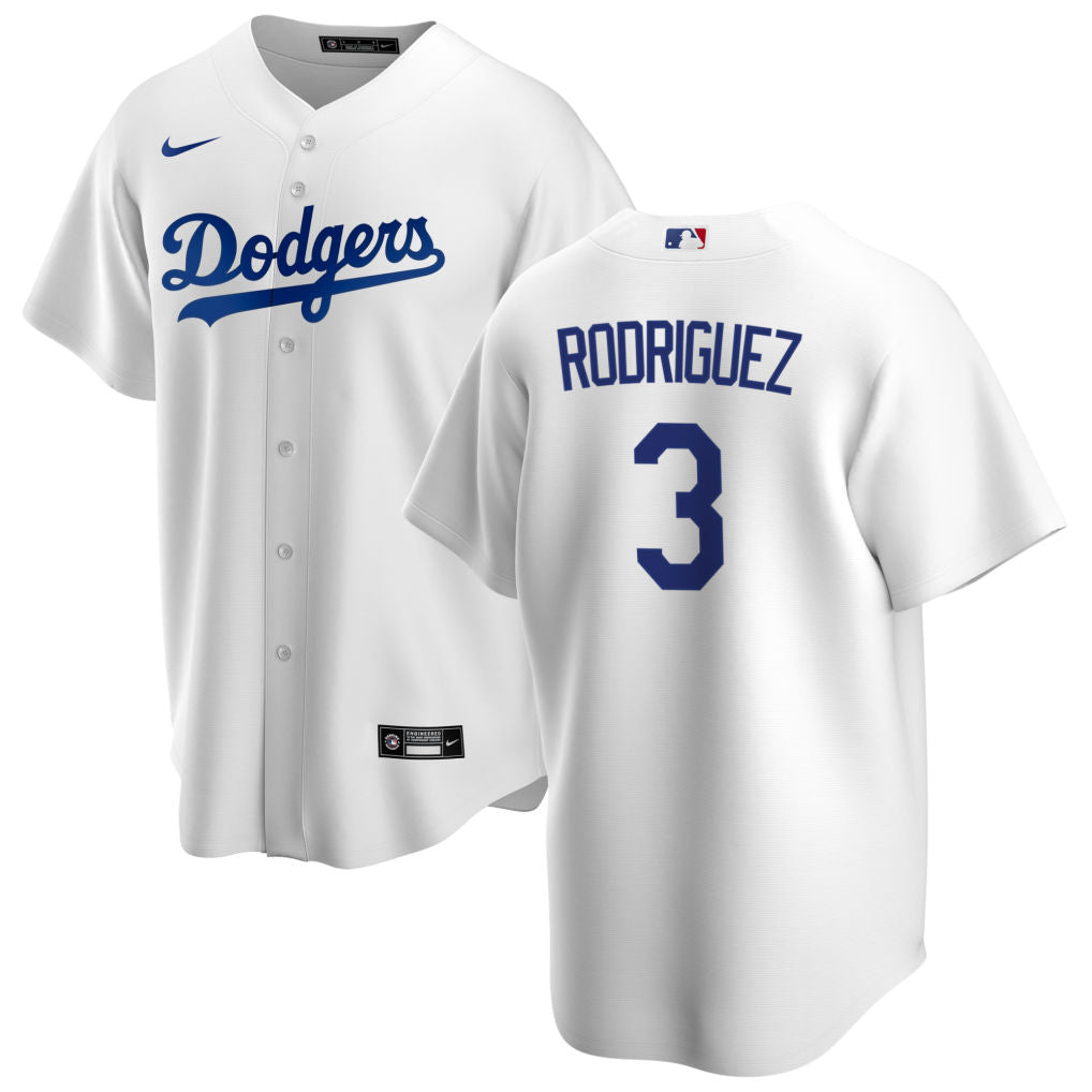 Men s Benny The Jet Rodriguez Los Angeles Dodgers Nike White Home Replica Team Jersey Official Team Jersey Sports Fan Apparel Official MLB Team