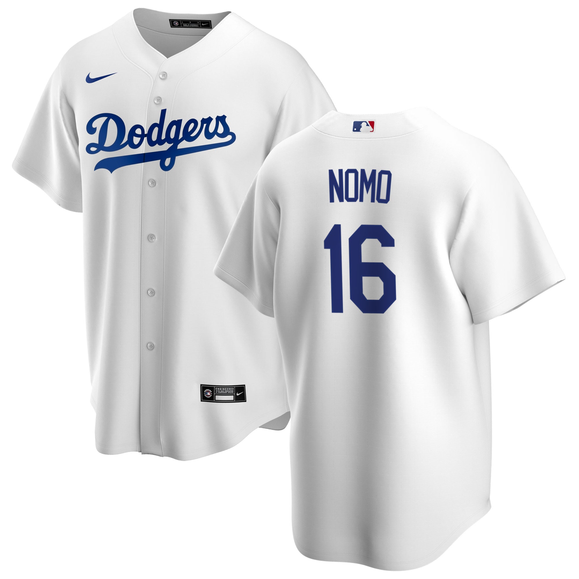Men s Hideo Nomo Los Angeles Dodgers Nike White Home Replica Team Jersey Official Team Jersey Sports Fan Apparel Official MLB Team Jersey Baseball