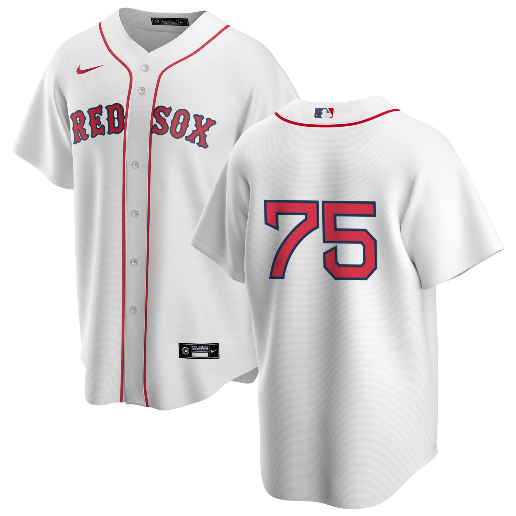 Men s Nike Boston Red Sox Carlos Narvaez 75 Home Official Replica Player Jersey Official Team Jersey Sports Fan Apparel Official MLB Team Jersey