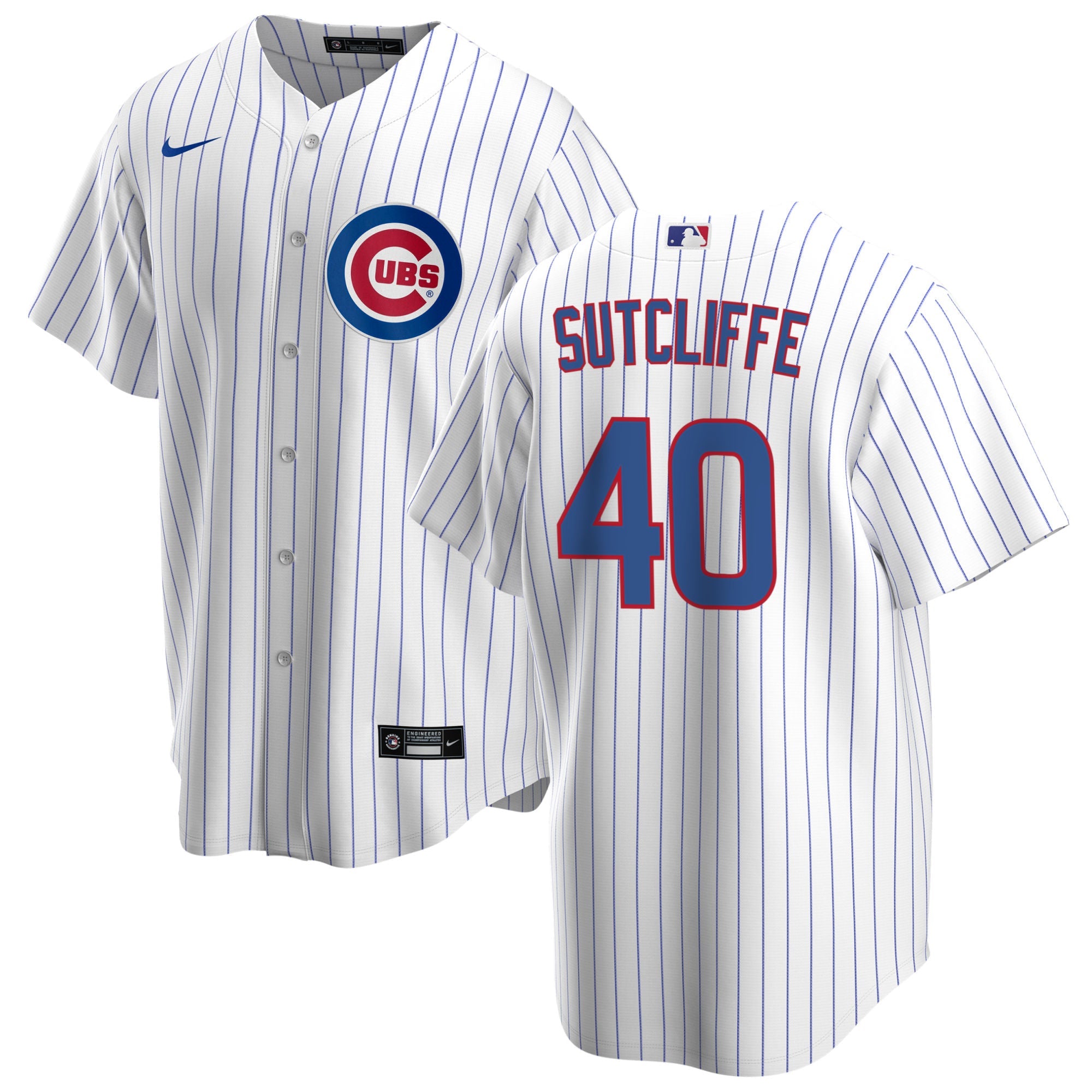 NIKE Men s Rick Sutcliffe Chicago Cubs White Home Premium Stitch Replica Jersey Official Team Jersey Sports Fan Apparel Official MLB Team Jersey