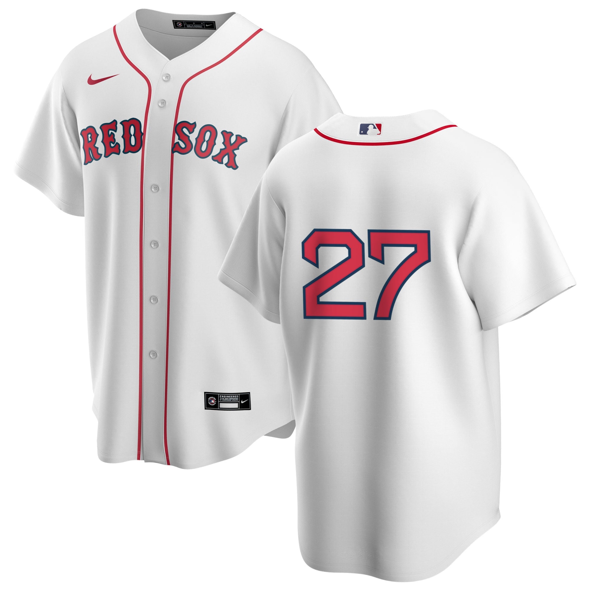Men s Nike Boston Red Sox Carlton Fisk 27 Home Official Replica Player Jersey Official Team Jersey Sports Fan Apparel Official MLB Team Jersey