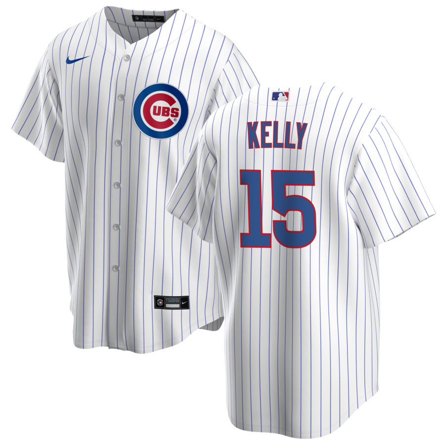 NIKE Men s Carson Kelly Chicago Cubs Premium Twill White Home Replica Jersey Official Team Jersey Sports Fan Apparel Official MLB Team Jersey