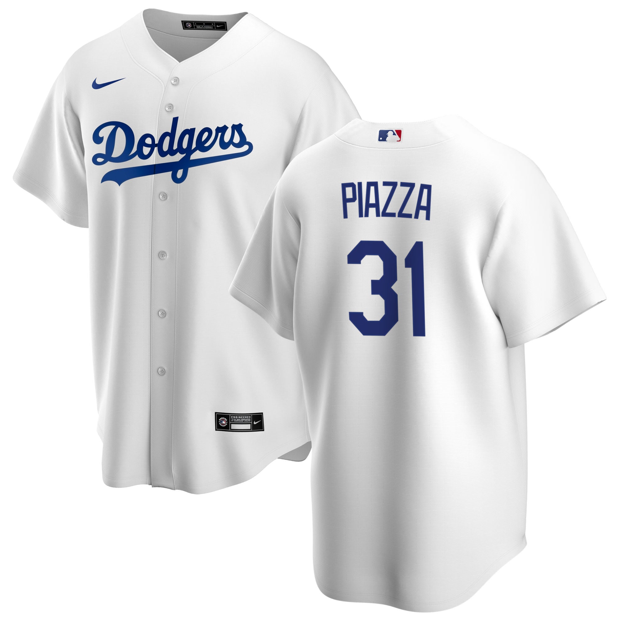 Men s Mike Piazza Los Angeles Dodgers Nike White Home Replica Team Jersey Official Team Jersey Sports Fan Apparel Official MLB Team Jersey Baseball