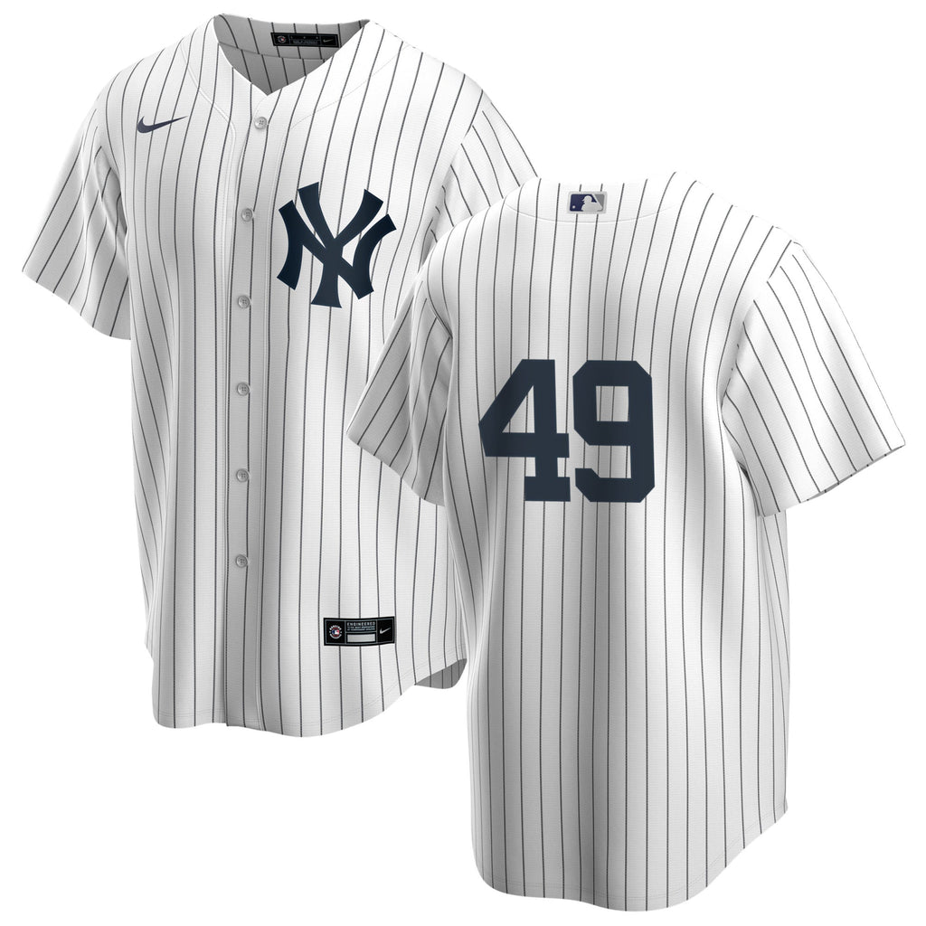 Men s Nike Ron Guidry 49 White New York Yankees Home Official Replica Player Jersey Official Team Jersey Sports Fan Apparel Official MLB Team Jersey