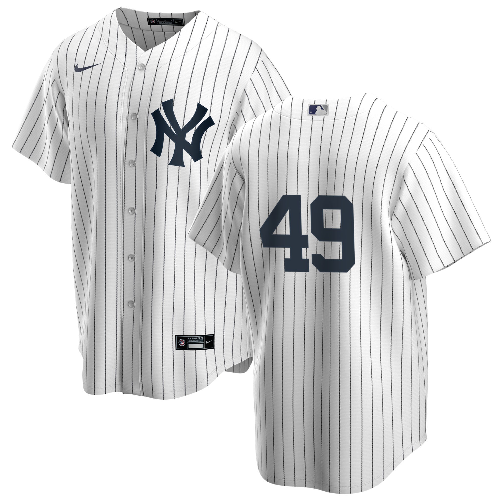 Men s Nike Ron Guidry 49 White New York Yankees Home Official Replica Player Jersey Official Team Jersey Sports Fan Apparel Official MLB Team Jersey