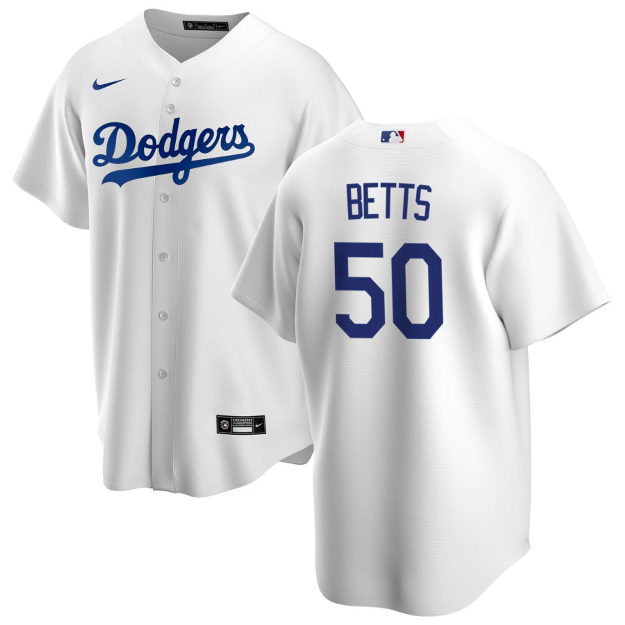 Men s Mookie Betts Los Angeles Dodgers Nike White Home Replica Team Jersey Official Team Jersey Sports Fan Apparel Official MLB Team Jersey Baseball
