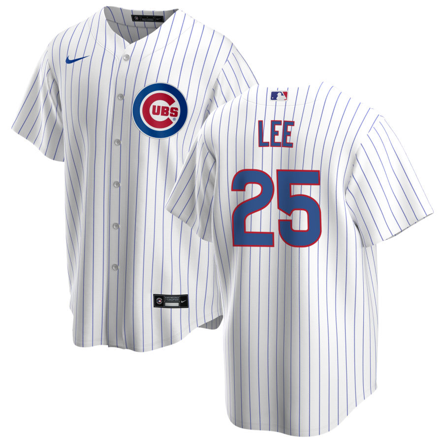 NIKE Men s Derrek Lee Chicago Cubs Premium Twill White Home Replica Jersey Official Team Jersey Sports Fan Apparel Official MLB Team Jersey Baseball