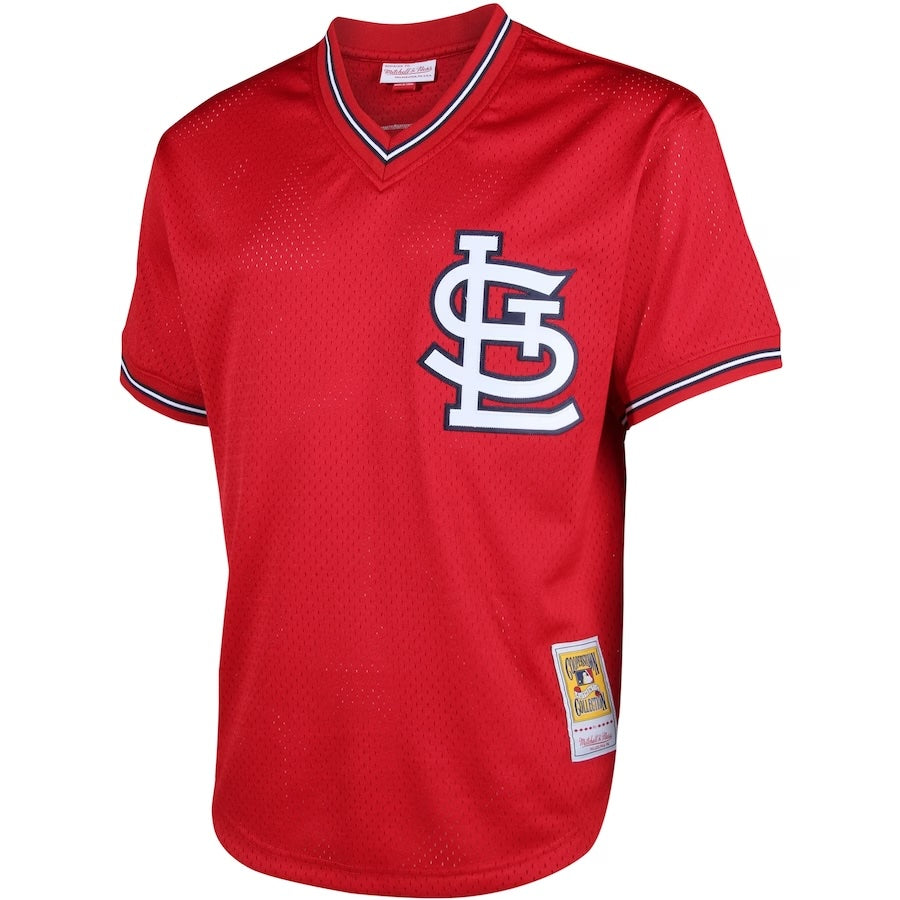 Men s Mitchell And Ness Ozzie Smith 1996 St Louis Cardinals Batting Practice Cooperstown Jersey Official Team Jersey Sports Fan Apparel Official MLB