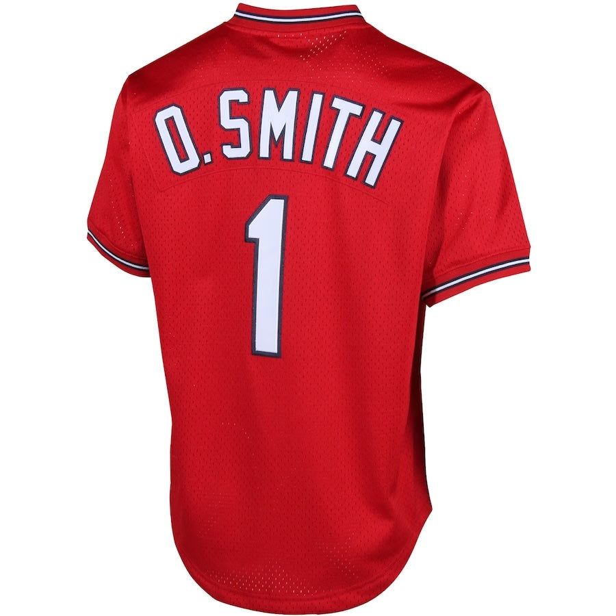 Men s Mitchell And Ness Ozzie Smith 1996 St Louis Cardinals Batting Practice Cooperstown Jersey Official Team Jersey Sports Fan Apparel Official MLB
