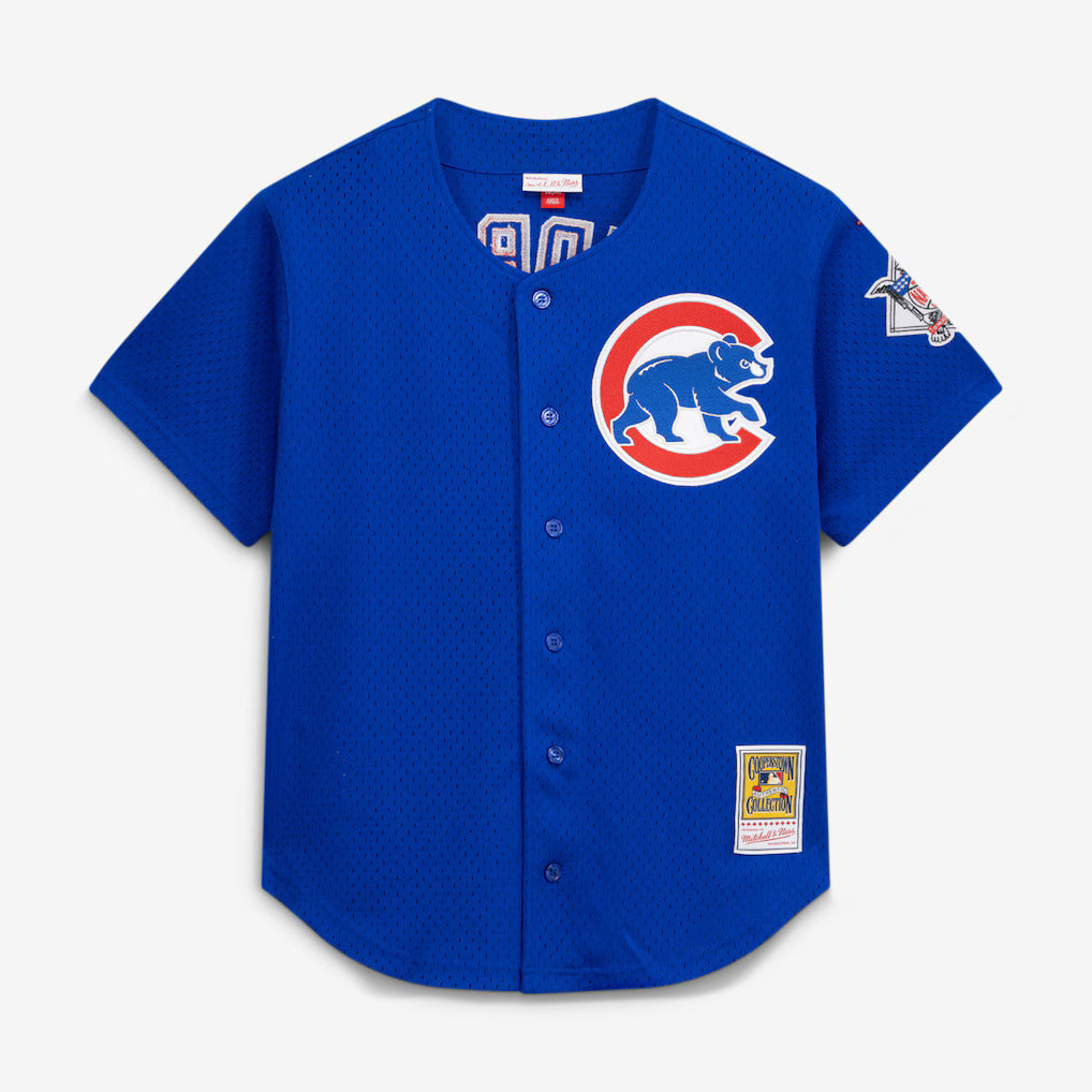 Mitchell And Ness Ryne Sandberg Chicago Cubs 1997 Authentic BP Button Down Jersey Official Team Jersey Sports Fan Apparel Official MLB Team Jersey