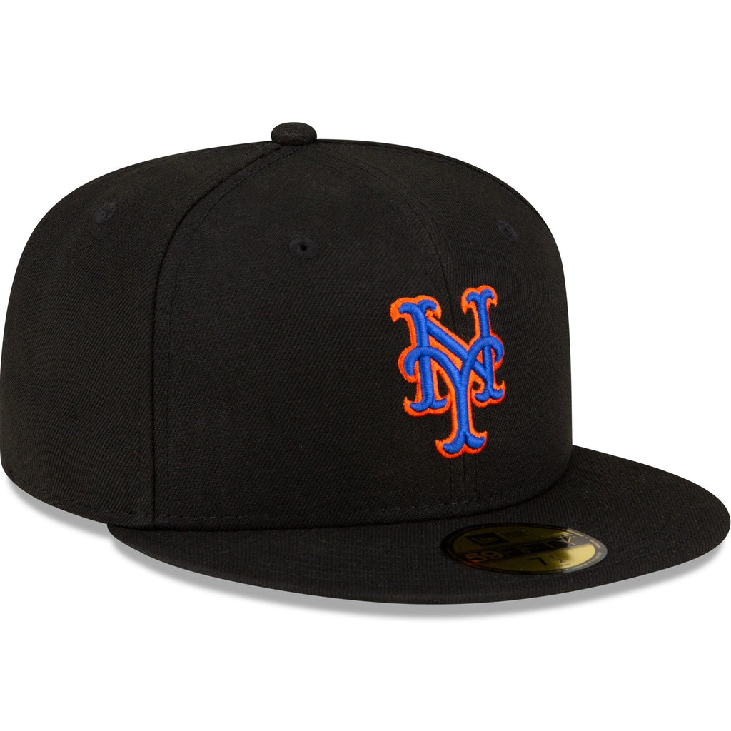 Men s New York Mets New Era Black Alternate Authentic Collection On Field 59FIFTY Fitted Hat Official Team Hat Sports Fan Cap Official MLB Team Hat