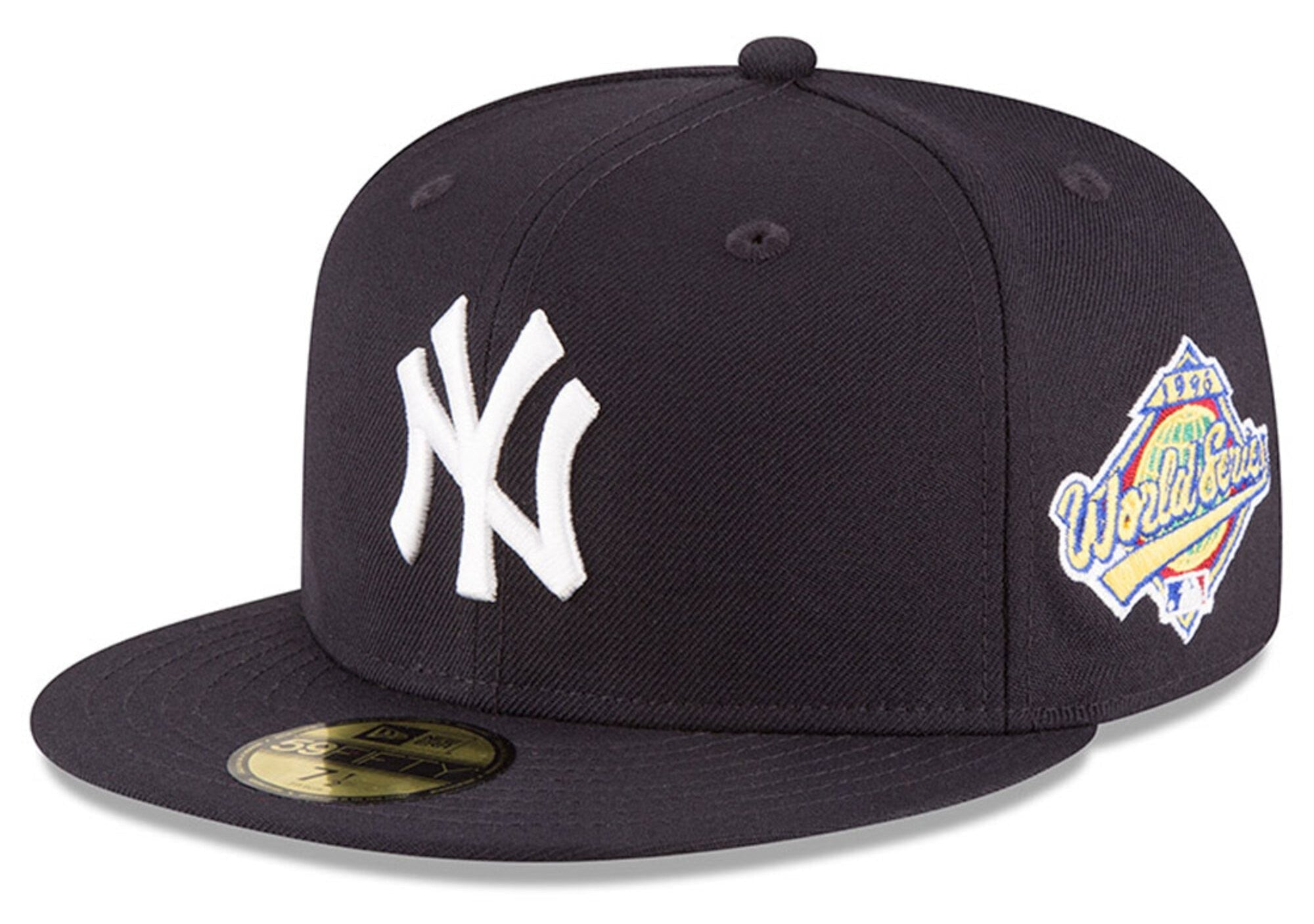 New York Yankees New Era 1996 World Series Wool 59FIFTY Fitted Hat - Navy Official Team Hat Sports Fan Cap Official MLB Team Hat Baseball Fan Cap