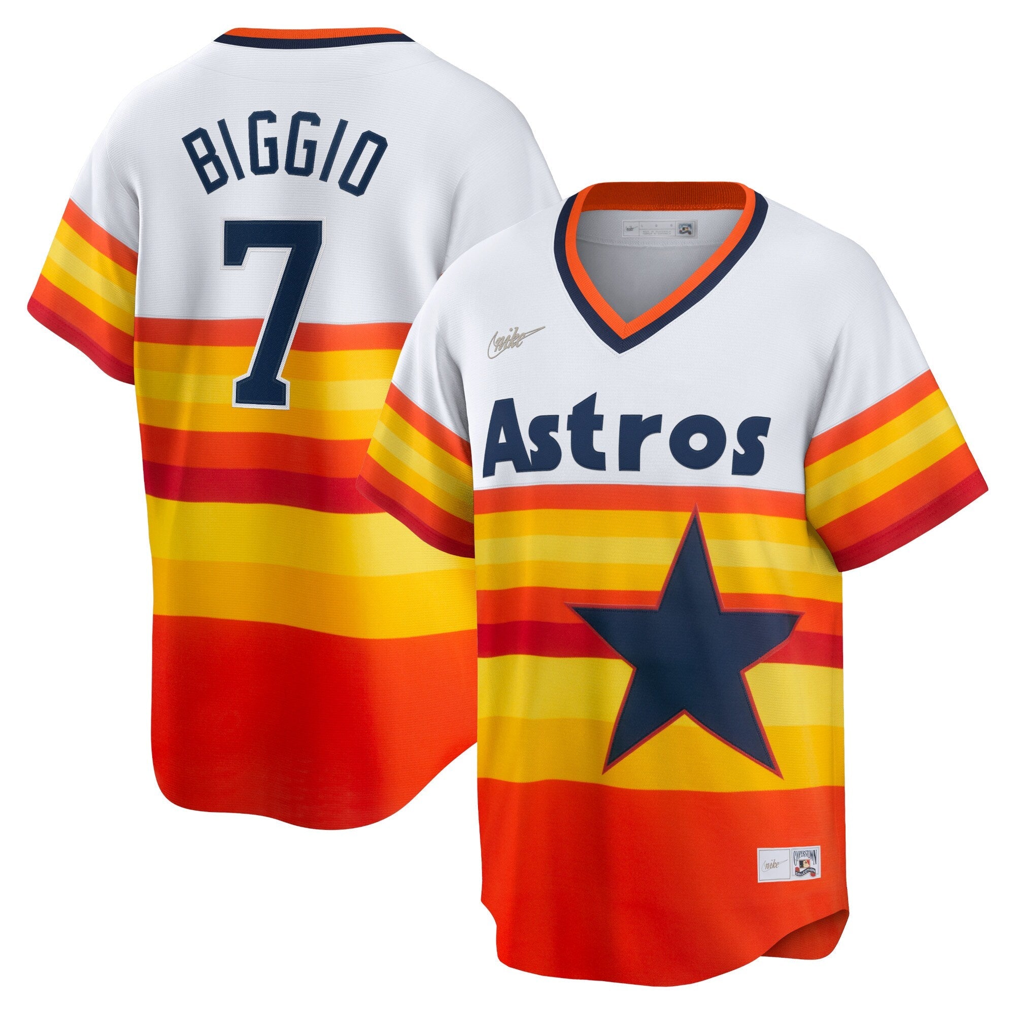 Men s Houston Astros Craig Biggio Nike White Home Cooperstown Collection Player Jersey Official Team Jersey Sports Fan Apparel Official MLB Team