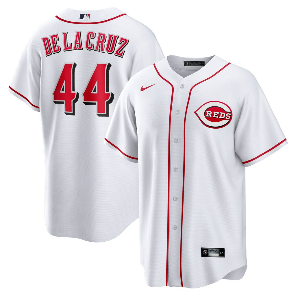 Men s Cincinnati Reds Elly De La Cruz Nike White Home Replica Jersey Official Team Jersey Sports Fan Apparel Official MLB Team Jersey Baseball Fan