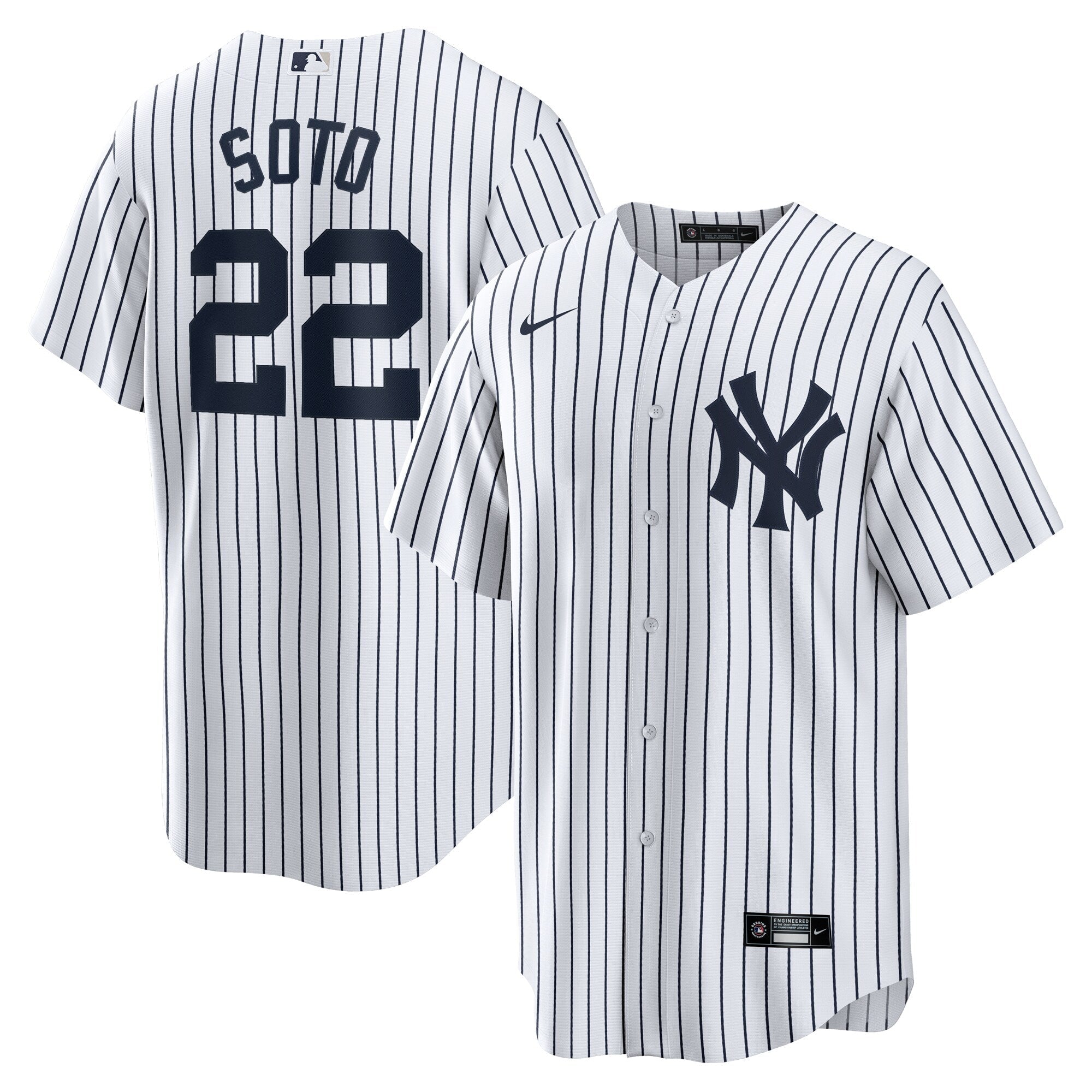 Youth New York Yankees Juan Soto Nike White Home Replica Player Jersey With Name Official Team Jersey Sports Fan Apparel Official MLB Team Jersey