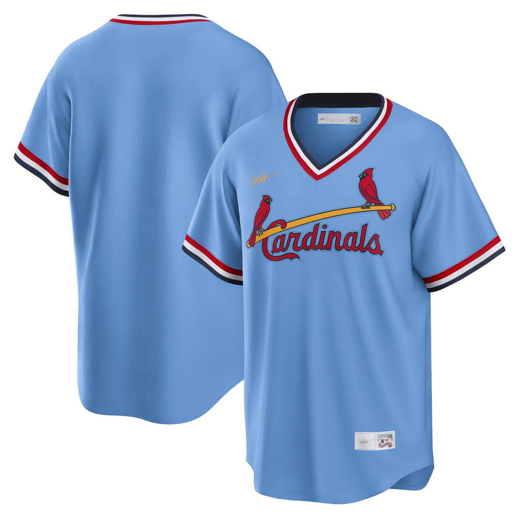 Men s St Louis Cardinals Nike Light Blue Road Cooperstown Collection Team Jersey Official Team Jersey Sports Fan Apparel Official MLB Team Jersey