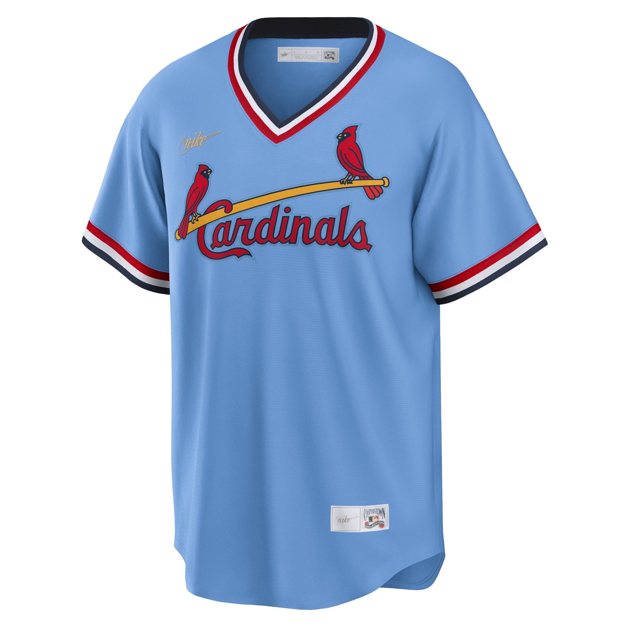 Men s St Louis Cardinals Nike Light Blue Road Cooperstown Collection Team Jersey Official Team Jersey Sports Fan Apparel Official MLB Team Jersey
