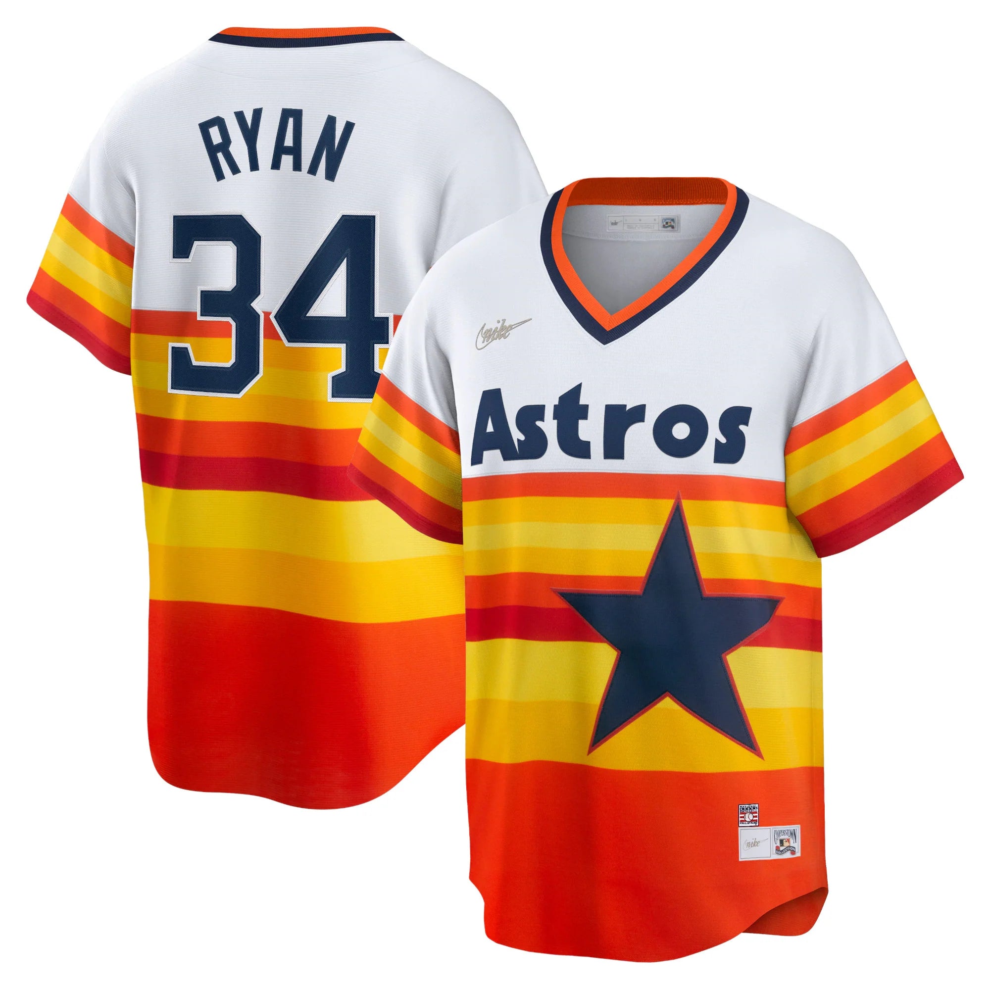 Men s Houston Astros Nolan Ryan Nike White Home Cooperstown Collection Player Jersey Official Team Jersey Sports Fan Apparel Official MLB Team Jersey