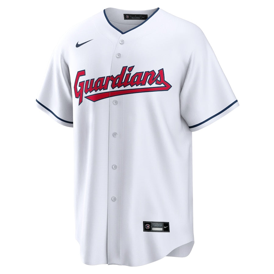 Men s Nike Cleveland Guardians White Home Replica Jersey Official Team Jersey Sports Fan Apparel Official MLB Team Jersey Baseball Fan Apparel